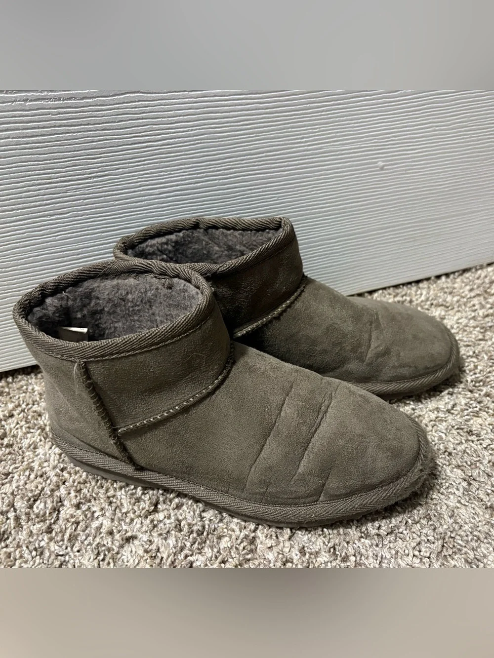 Gray boots